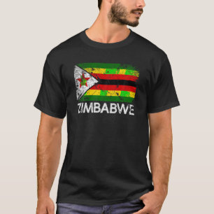 Simbabwische Flagge T Shirt Vintag aus Simbabwe G