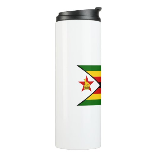 Simbabwische Flagge Thermosbecher (Nach links gedreht)