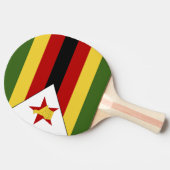 Simbabwische Flagge Tischtennis Schläger (Seitenansicht)