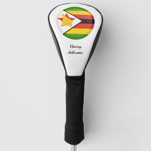 Simbabwische Flagge und Mit Monogramm Golfplätze Golf Headcover