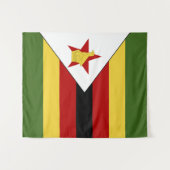 Simbabwische Flagge Wandteppich (Vorderseite (Horizontal))