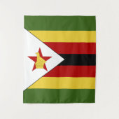 Simbabwische Flagge Wandteppich (Vorderseite)