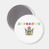 Simbabwische Wappendecke Magnet (Vorderseite/Rückseite)