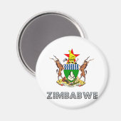 Simbabwische Wappendecke Magnet (Vorderseite/Rückseite)
