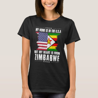 Simbabwischer amerikanischer Patriot stolz zu Haus T-Shirt