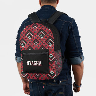 Simbabwisches traditionelles Jira reRetso African Bedruckter Rucksack