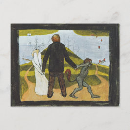 Simberg Vägskälet Tienhaarassa CC0425 Postkarte