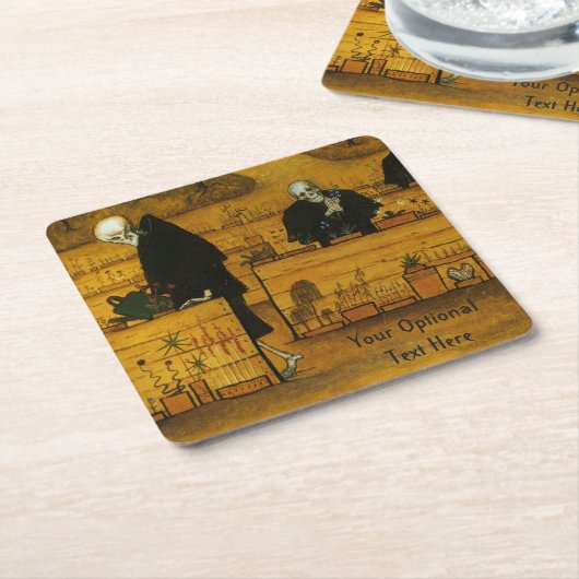 Simbergs Garten der Todesgewohnheits-Untersetzer Rechteckiger Pappuntersetzer (angewinkelt)