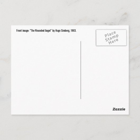 Simbergs verwundeter Engel-Postkarte Postkarte (Rückseite)
