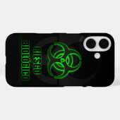 Símbolo Verde Brillante de Riesgo Biológico Case-Mate iPhone Hülle (Rückseite (Horizontal))