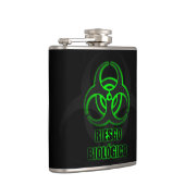 Símbolo Verde Brillante de Riesgo Biológico Flachmann (Rechts)