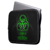 Símbolo Verde Brillante de Riesgo Biológico Laptopschutzhülle (Vorderseite Links)