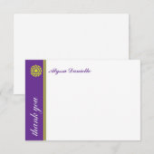 Simcha lila Schläger Mitzvah danken Ihnen Dankeskarte (Vorne/Hinten)