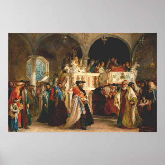 Simchat Torah von Solomon Hart - Circa 1850 Poster (Vorne)