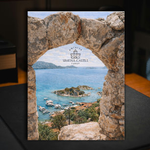 Simena-Burg, Antalya, Türkei Aquarell Postkarte