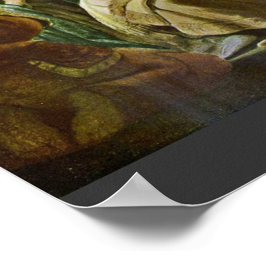 Simeon im Tempel. von Rembrandt Van Rijn Poster (Ecke)