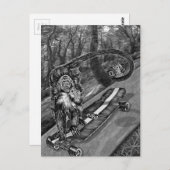 Simeon Skateboard Selfie Postkarte (Vorne/Hinten)