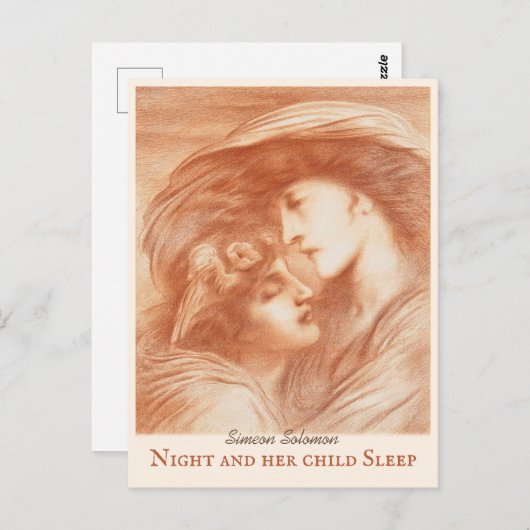 Simeon Solomon Night und ihr Kind Sleep CC0270 Postkarte (Vorne/Hinten)