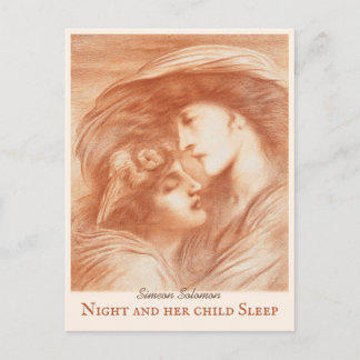 Simeon Solomon Night und ihr Kind Sleep CC0270 Postkarte