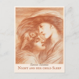 Simeon Solomon Night und ihr Kind Sleep CC0270 Postkarte