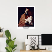 Simeon und Christus Kind von Jusepe de Ribera Poster (Heimbüro)