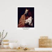 Simeon und Christus Kind von Jusepe de Ribera Poster (Küche)