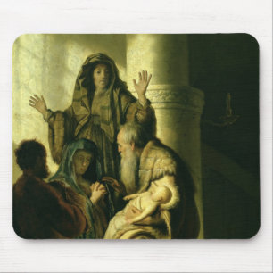 Simeon und Hannah im Tempel, c.1627 Mousepad