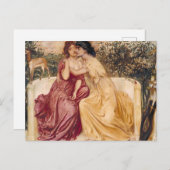 Simeon und Solomon Sappho und Erinna in einem Gart Postkarte (Vorne/Hinten)