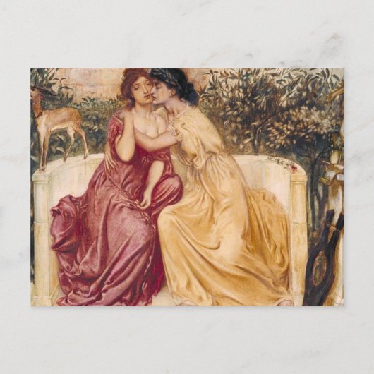Simeon und Solomon Sappho und Erinna in einem Gart Postkarte (Vorderseite)