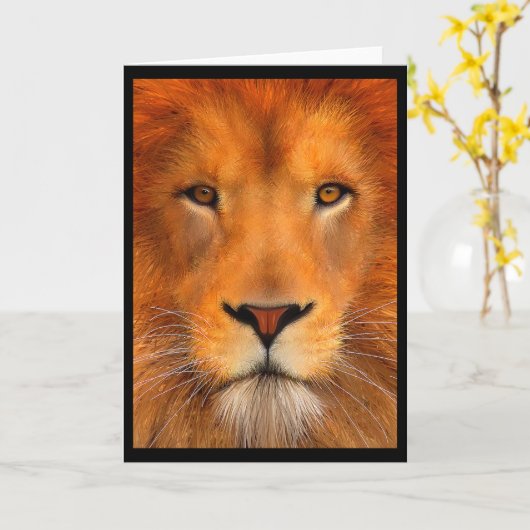 Simha Lion Grußkarte (Leere) Karte (Gelbe Blume)