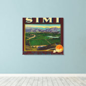 Simi Orange LabelSanta Susana, CA Leinwanddruck (Insitu (Holzboden))