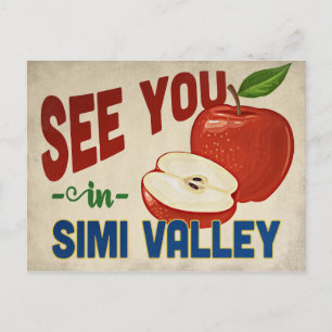 Simi Valley California Apple - Vintage Travel Postkarte