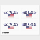 Simi Valley US-Flagge Rechteckiger Aufkleber (Blatt)