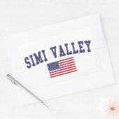 Simi Valley US-Flagge Rechteckiger Aufkleber (Umschlag)
