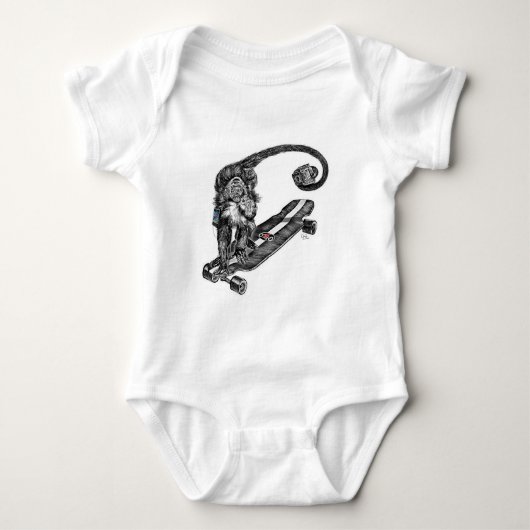 Simian Selfie Art Baby Strampler (Vorderseite)