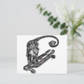 Simian Selfie Art Postkarte (Stehend Vorderseite)