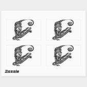 Simian Selfie Art Rechteckiger Aufkleber (Blatt)