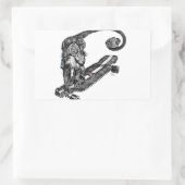 Simian Selfie Art Rechteckiger Aufkleber (Tasche)