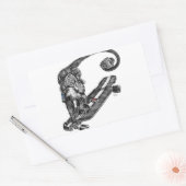 Simian Selfie Art Rechteckiger Aufkleber (Umschlag)