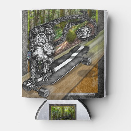 Simian Skate Selfie Dosenkühler (Vorderseite)
