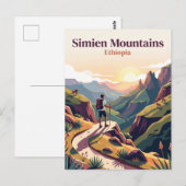 Simien-Berge Äthiopien Postkarte (Vorne/Hinten)