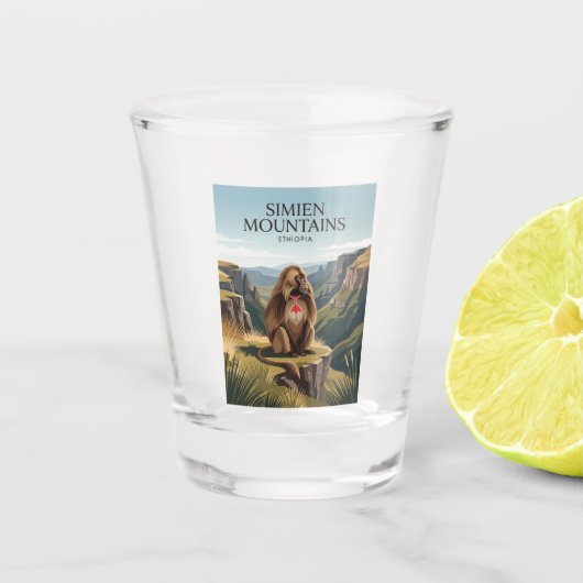 Simien-Berge Äthiopien Schnapsglas (Vorderseite)