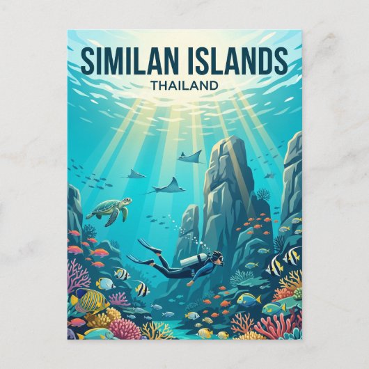 Similan-Inseln Thailand Postkarte (Vorderseite)