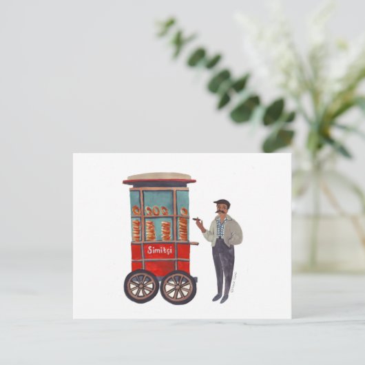 Simitçi (Simit) Postkarte (Stehend Vorderseite)