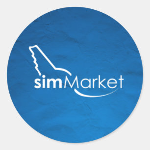 simMarket Papierhimmel 4 Runder Aufkleber