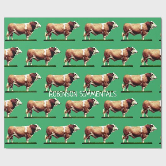 Simmental Bull Geschenkpapier (Flach)