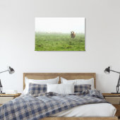 Simmental Bull in Foggy Green Pasta Leinwanddruck (Insitu (Schlafzimmer))