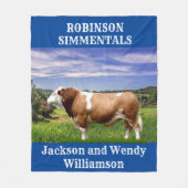 Simmental Bull in Weide Fleecedecke (Vorderseite)