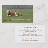 Simmentalkuh Visitenkarte (Vorne/Hinten)