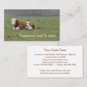 Simmentalkuh Visitenkarte (Vorne/Hinten)